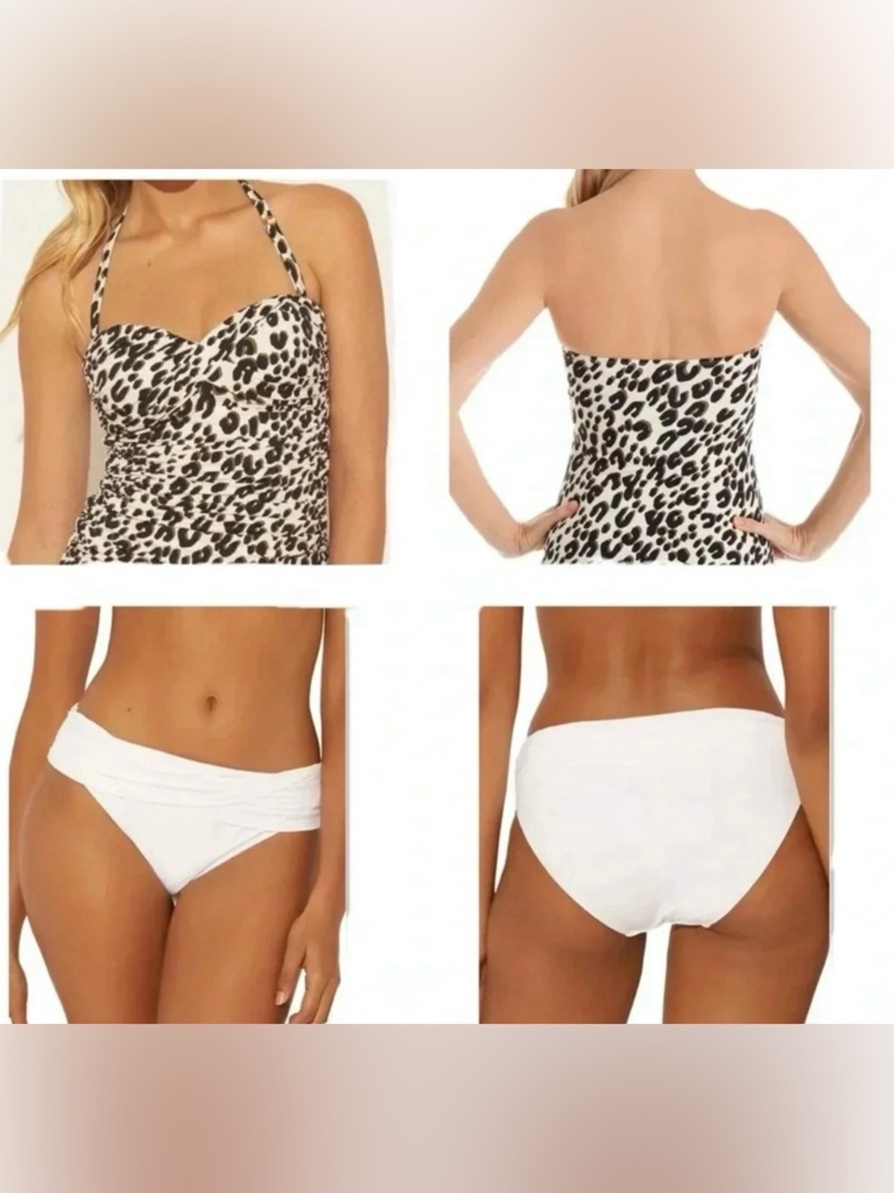 Bleu Rod Beattie Bandeau Tankini Cheetah
